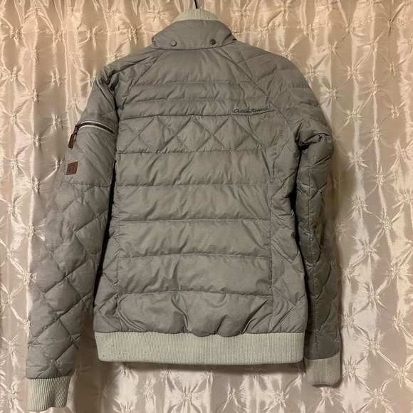 Outdoor Research Gray Placid Down Jacket Puffer Bomber Coat - Picture 3 of 15